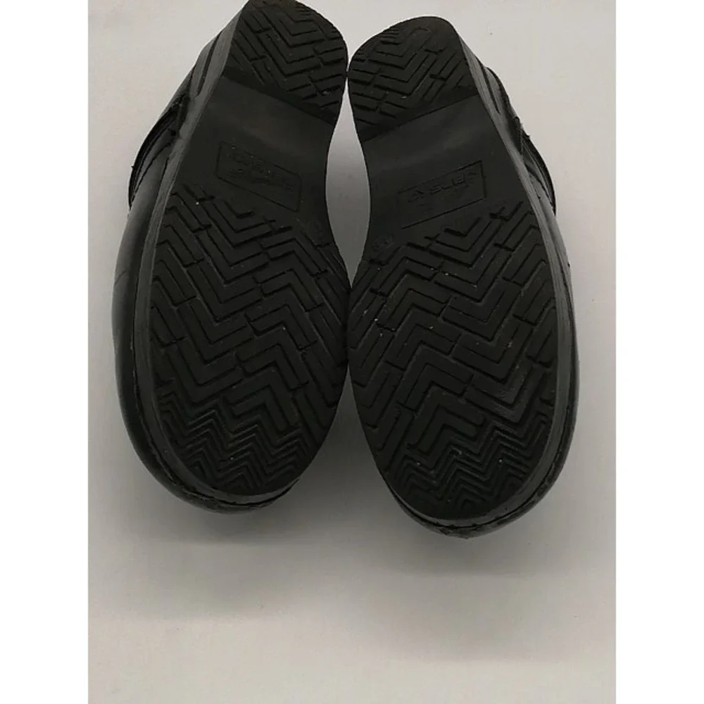 Dansko Loafers Womens Black EUR 39 Leather Clog Shoes Walking Comfort
